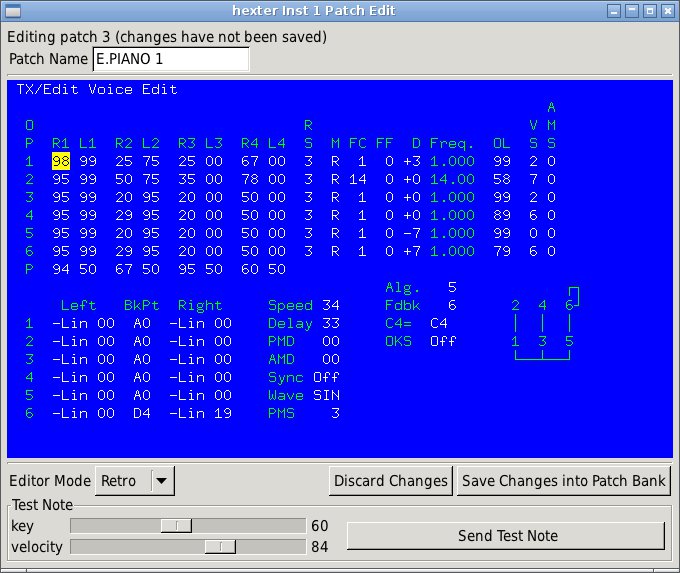 hexter Retro editor