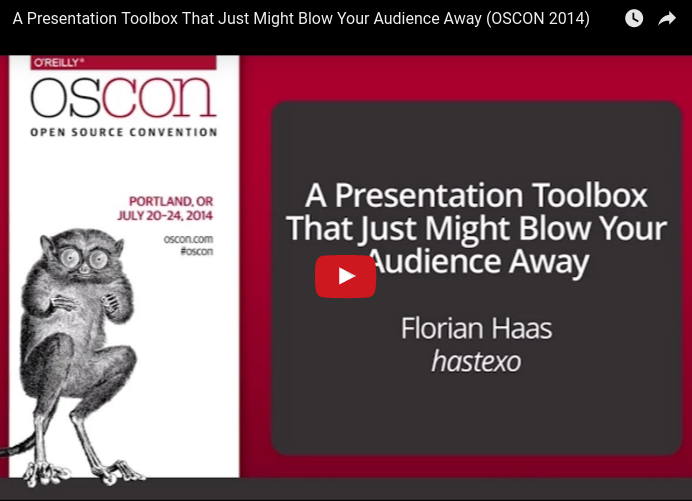 Thumbnail of OSCON 2014 presentation video on YouTube