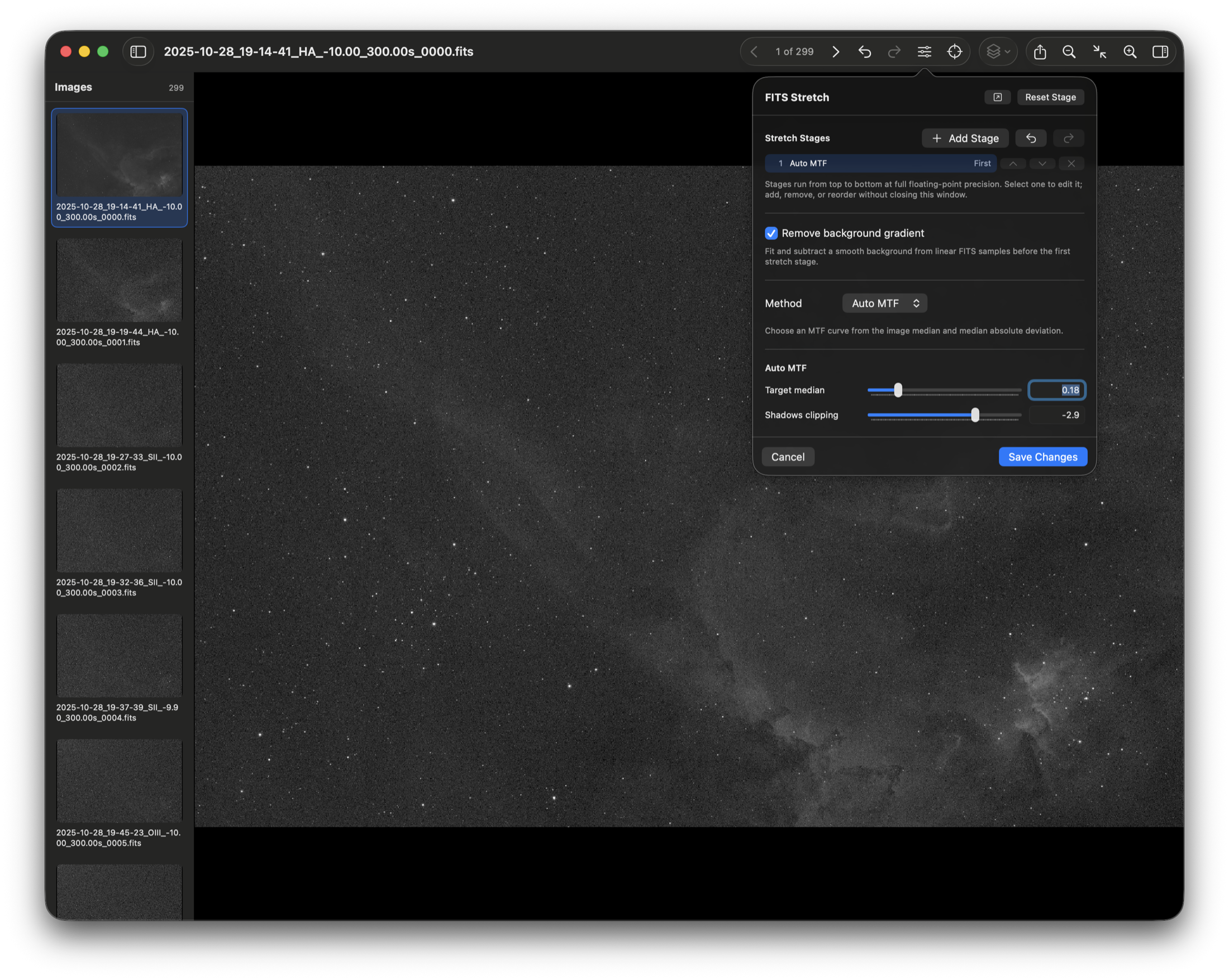 Seiza folder browser and live stretch editor