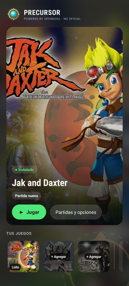 El Estante en vertical, con la portada grande y la fila Tus juegos