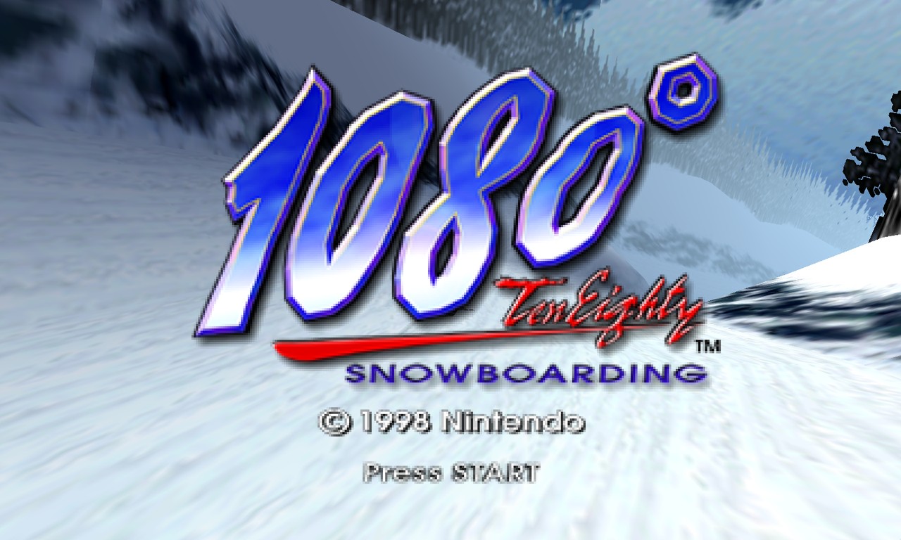 The title screen in widescreen