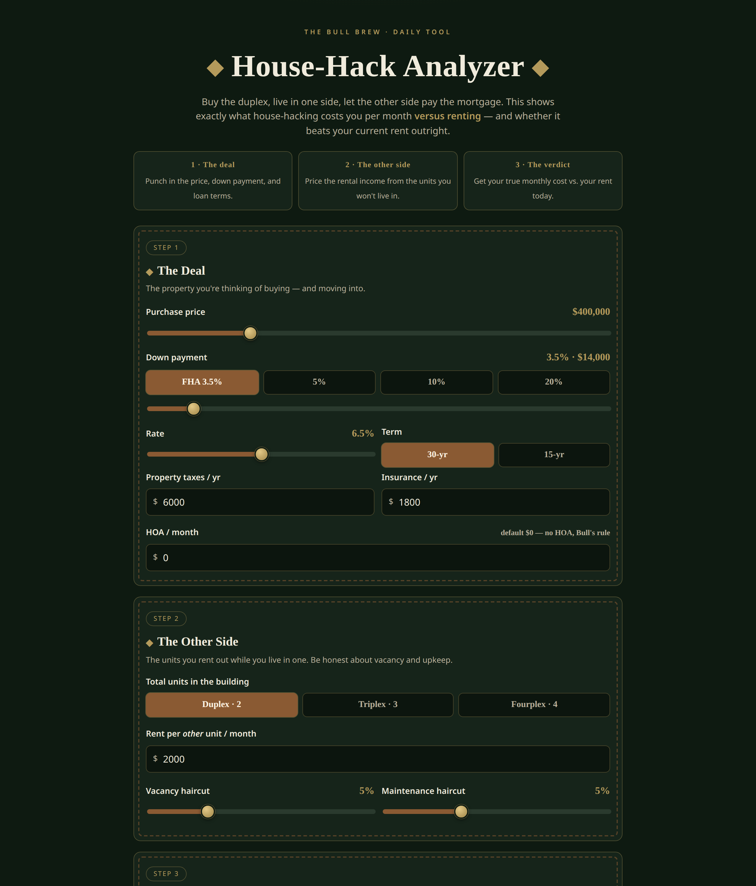 House-Hack Analyzer preview