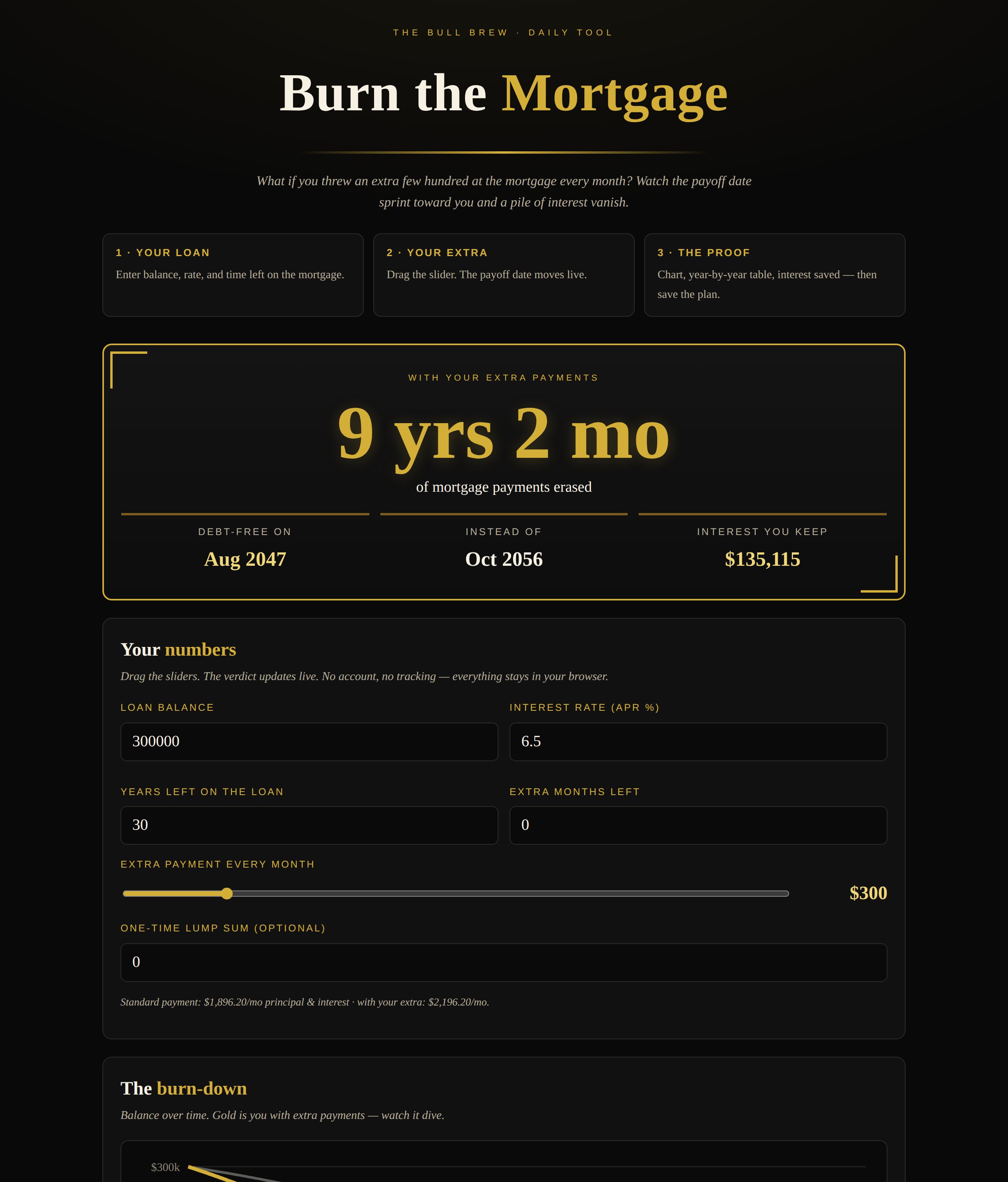 Mortgage Payoff Visualizer preview