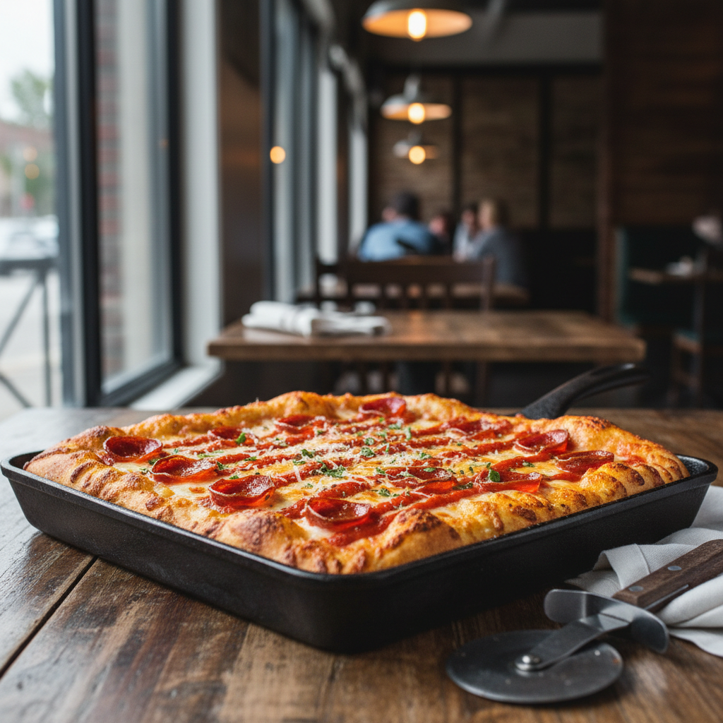 Authentic Detroit-Style Pizza