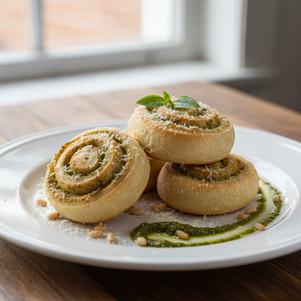 Cheese & Pesto Whirls