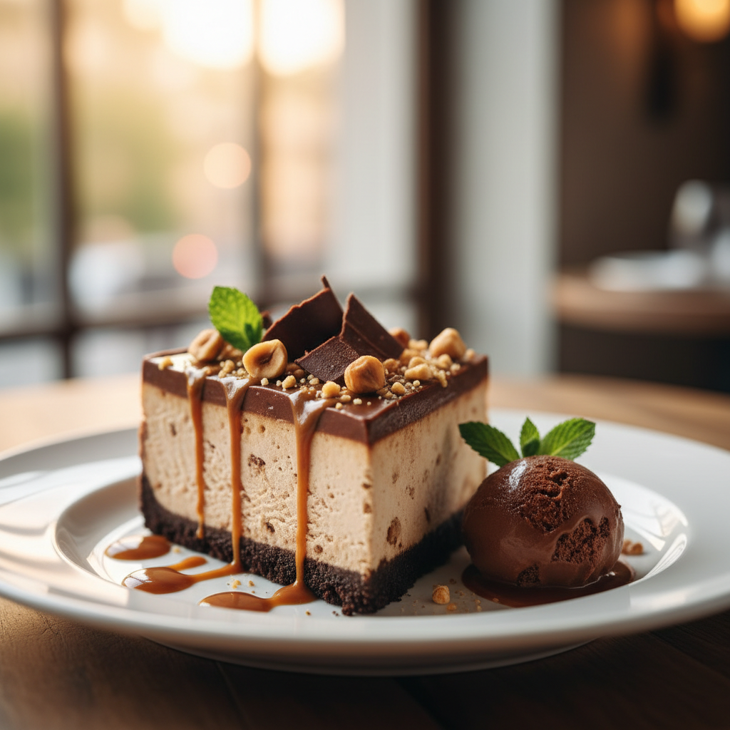 Chocolate Hazelnut Ice Cream Cheesecake
