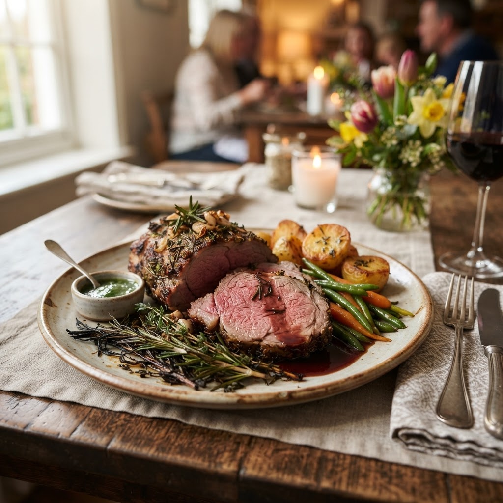Classic Easter Rosemary & Garlic Roast Lamb