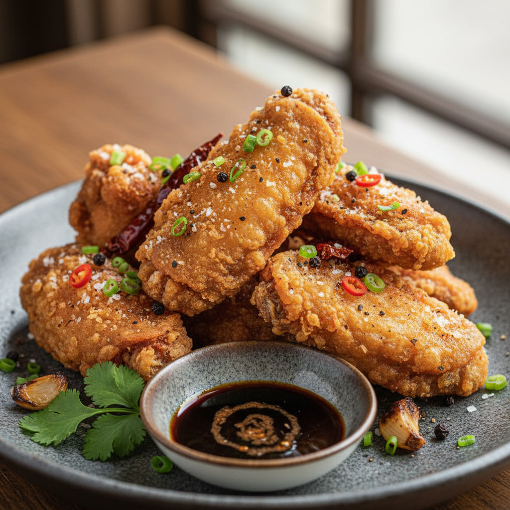 Crackling Salt-Pepper Chicken Wing Bites