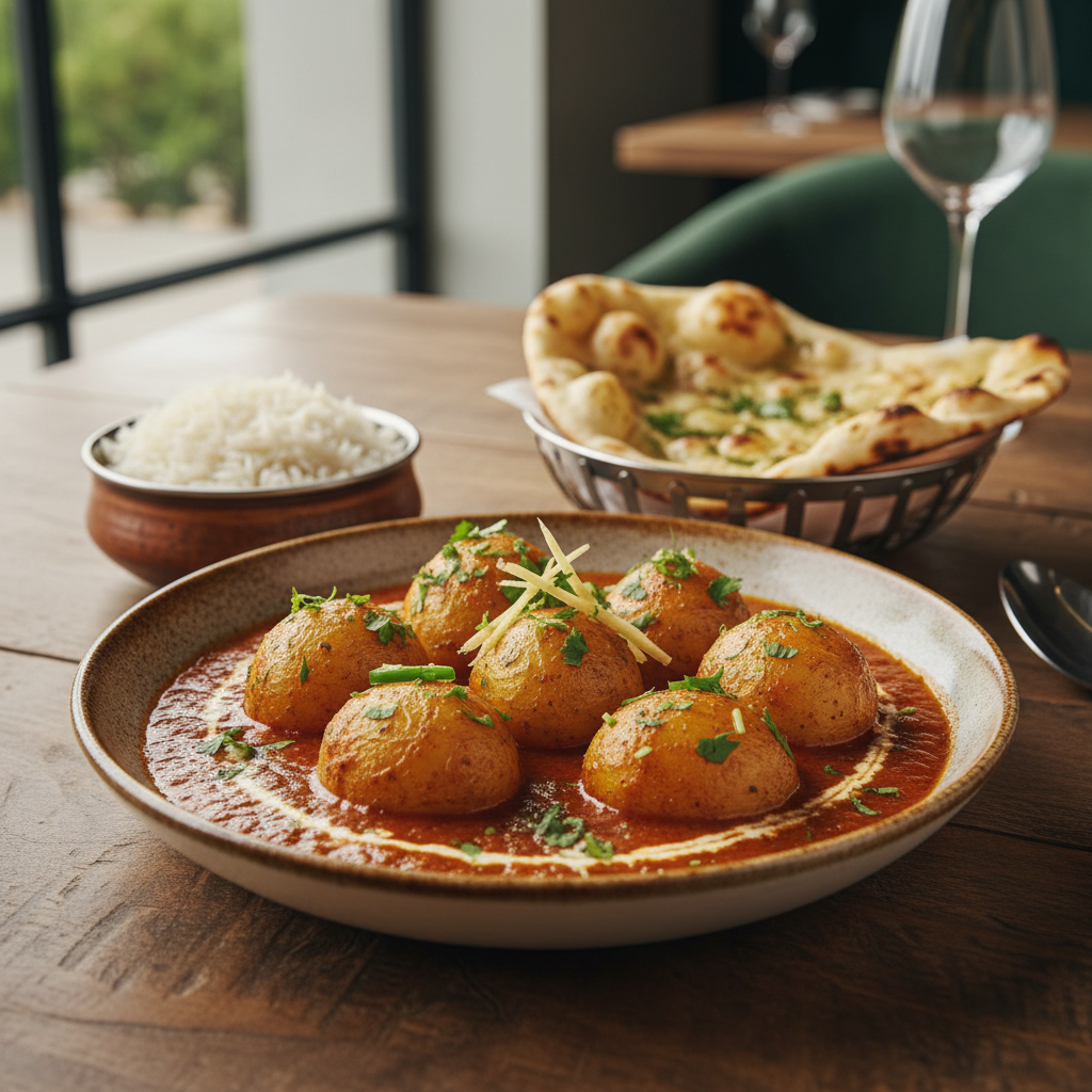 Dum Aloo (Slow-Braised Whole Baby Potato Curry)