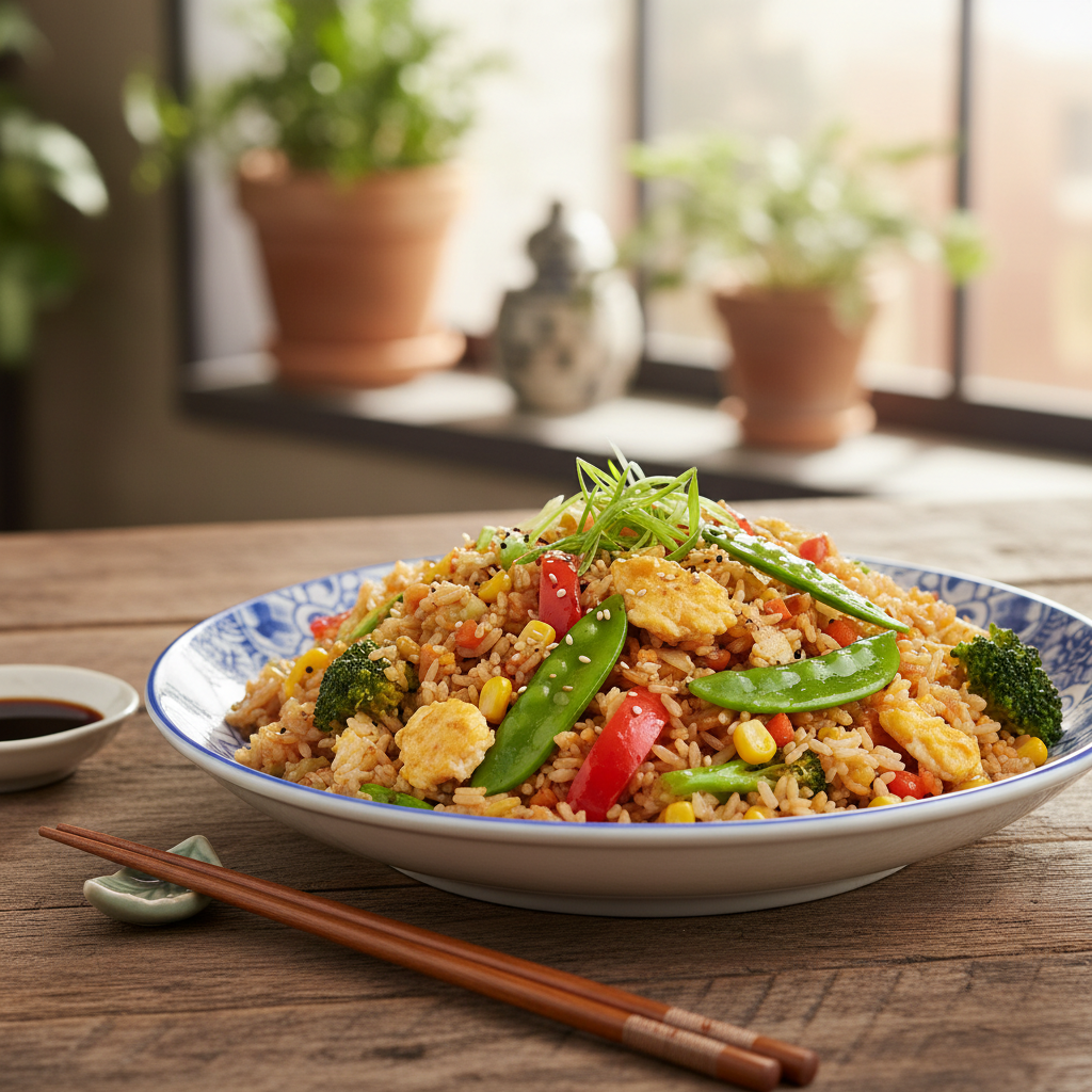 Egg-Fried Rice with Vegetables