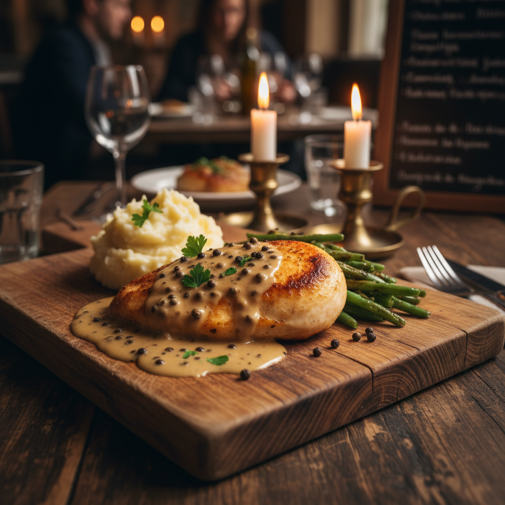 French Chicken au Poivre