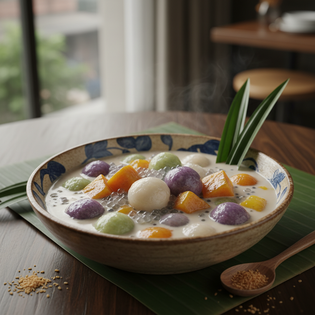 Ginataang Bilo-Bilo (Filipino Sweet Rice Balls in Coconut Milk)