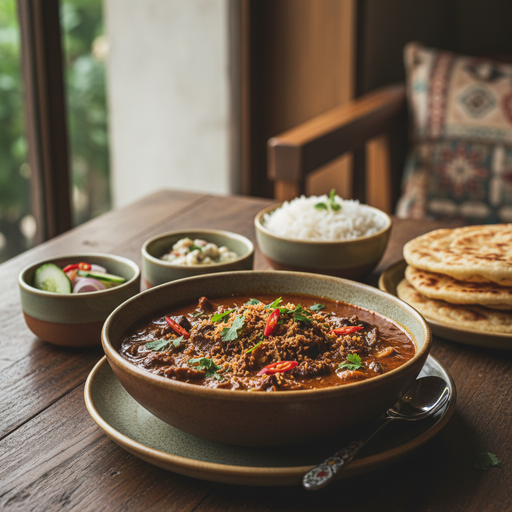 Goan Mushroom Xacuti with Spiced Coconut