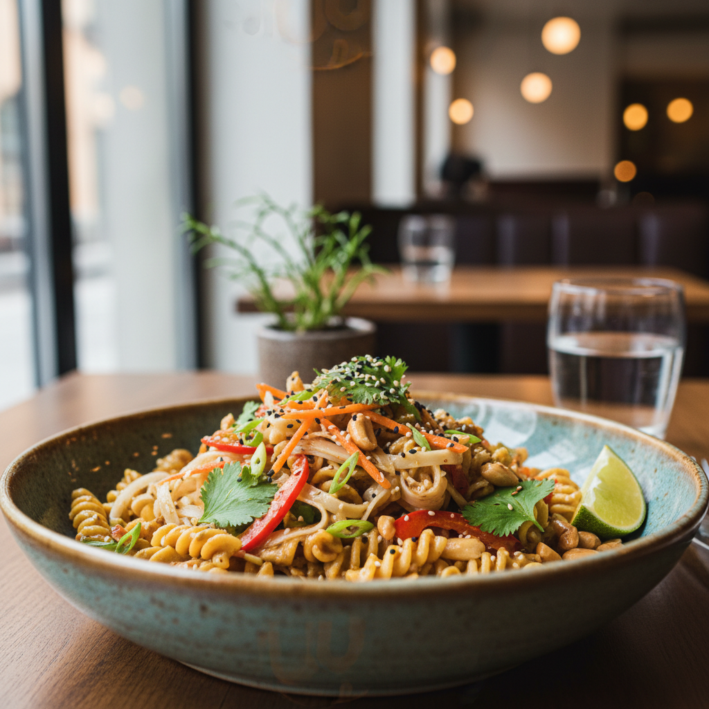 Miso Peanut Pasta Salad