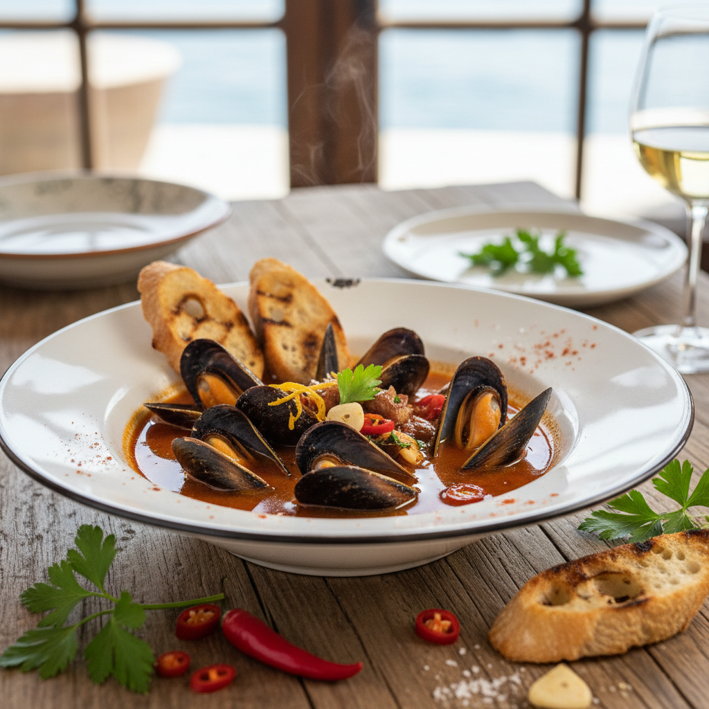 Mussels in Spiced Broth