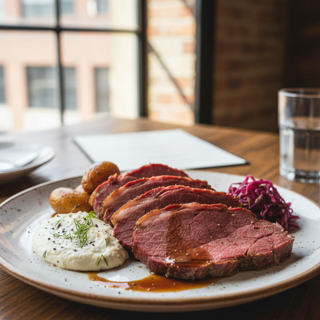 New York Deli Corned Beef Brisket with Horseradish Cream