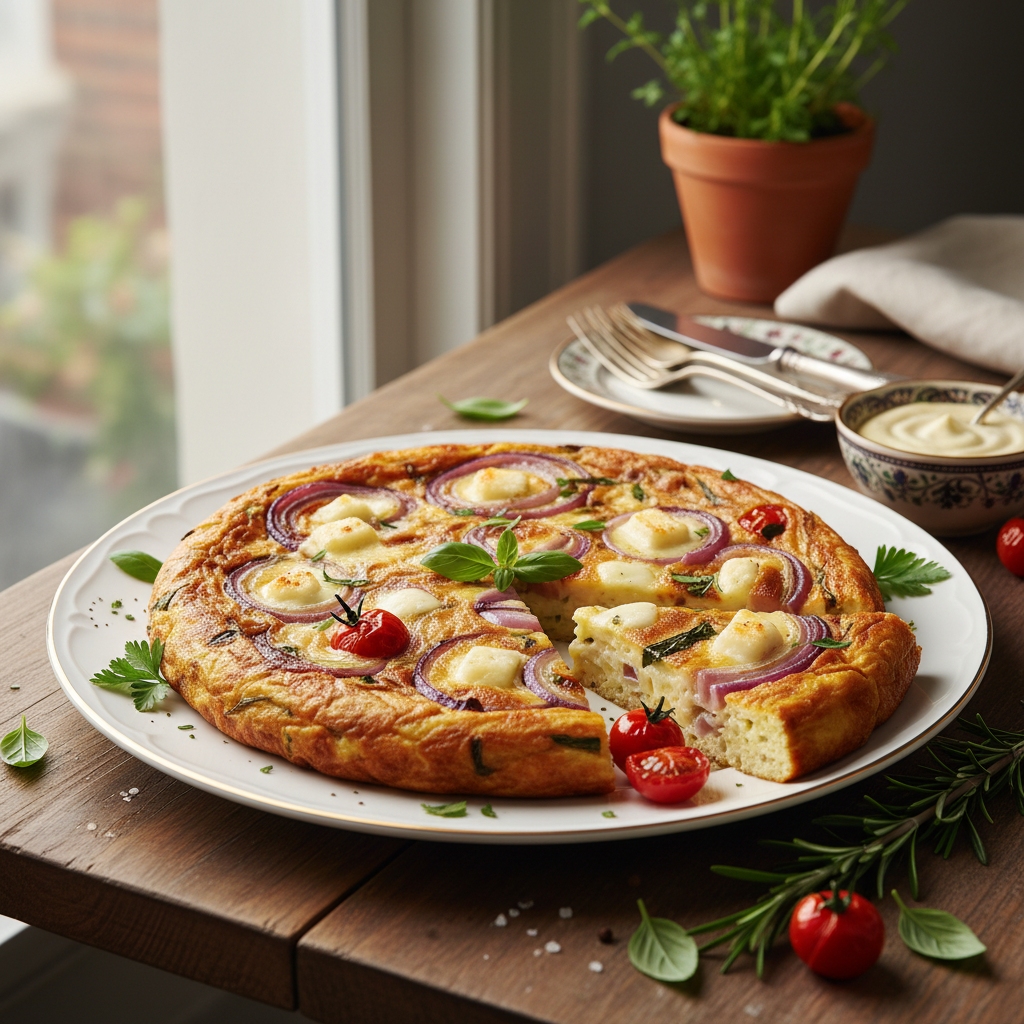 Onion and Cheese Frittata