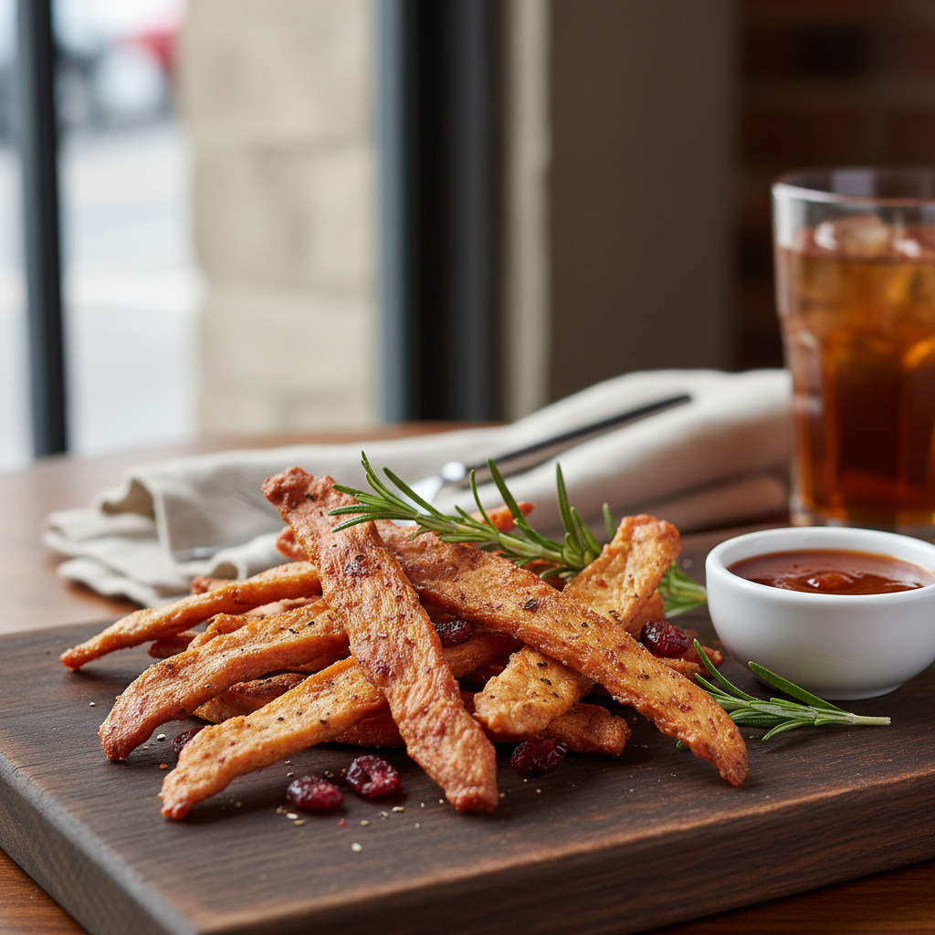Oven-Dried Chicken Breast Jerky Strips
