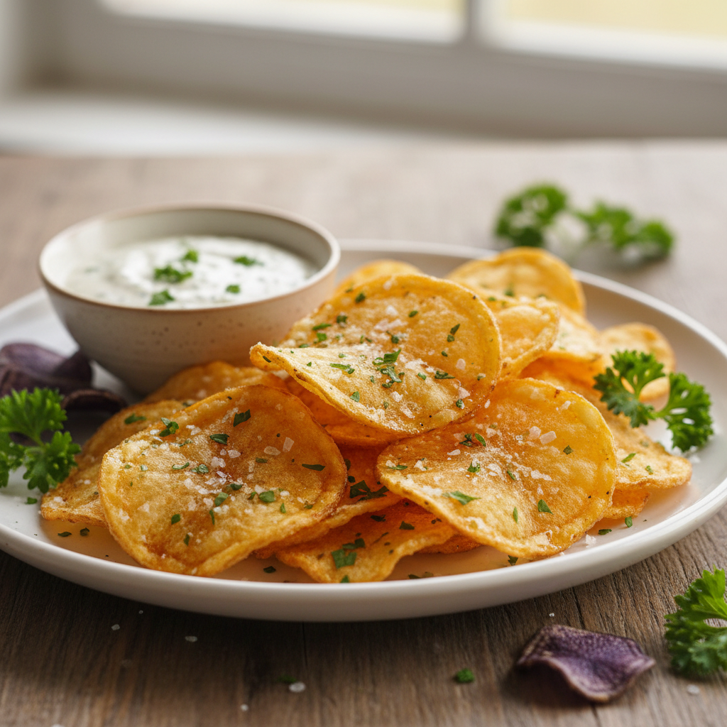 Salt-and-Vinegar Baked Potato Chips