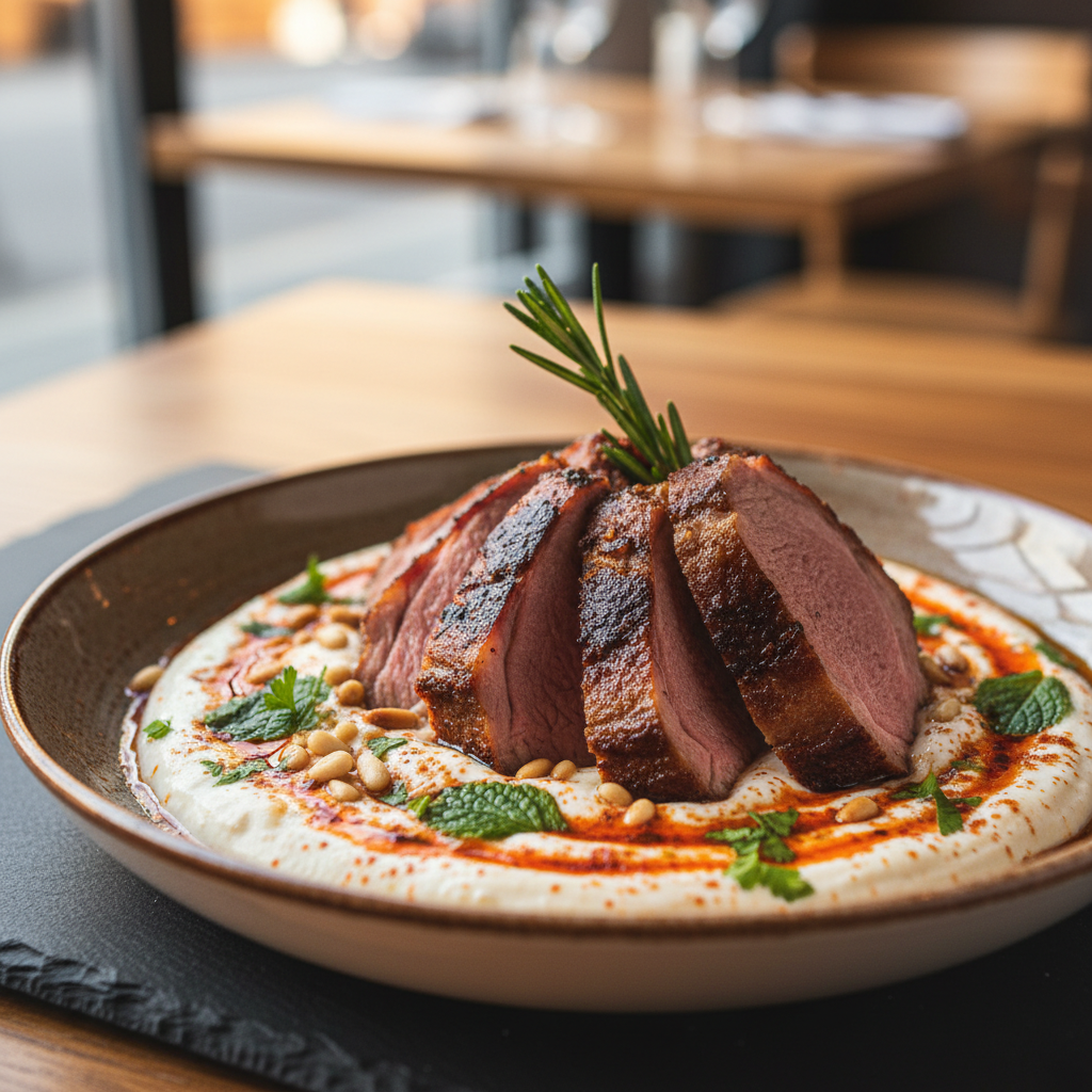 Smoky Lamb with Spiced Yogurt