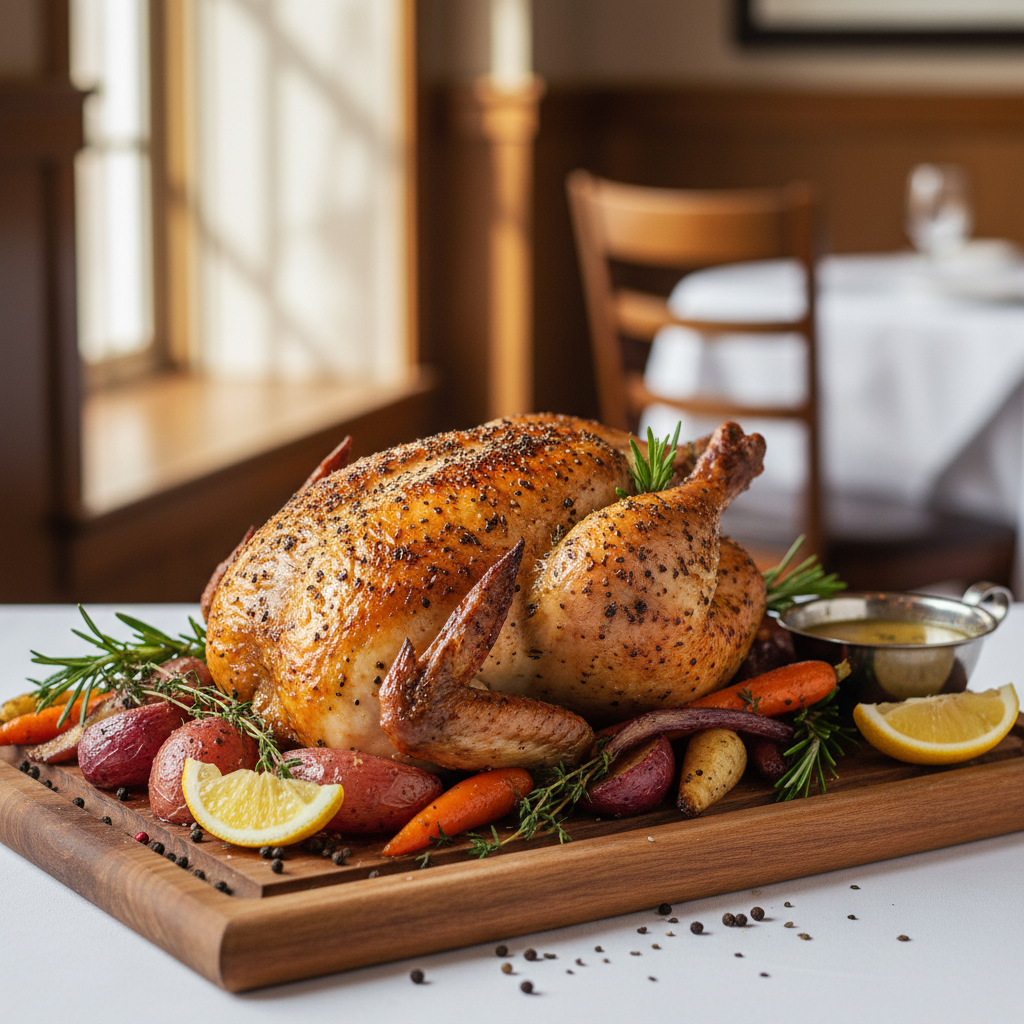 Spatchcocked Black Pepper Roast Chicken