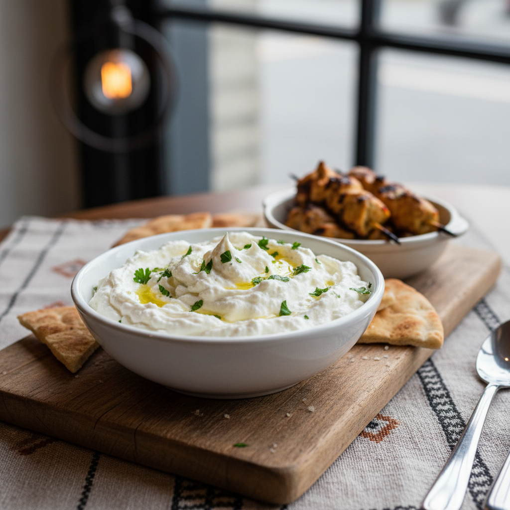 Traditional Toum (Lebanese Garlic Sauce)