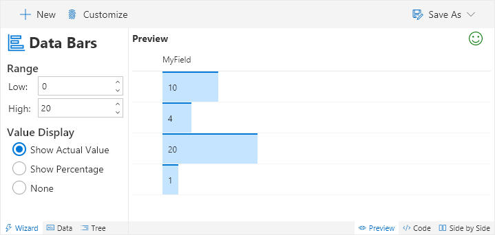 Data Bars Wizard