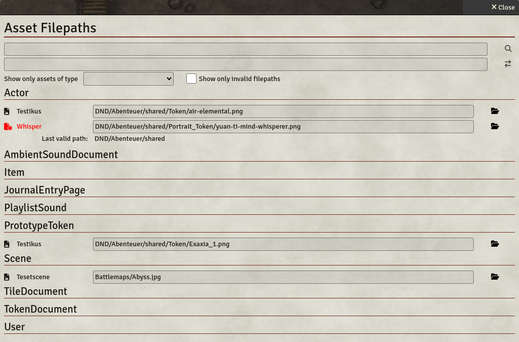 Asset Filepaths