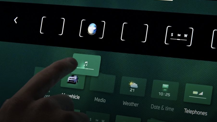 BMW Operating System X Central Display touch controls