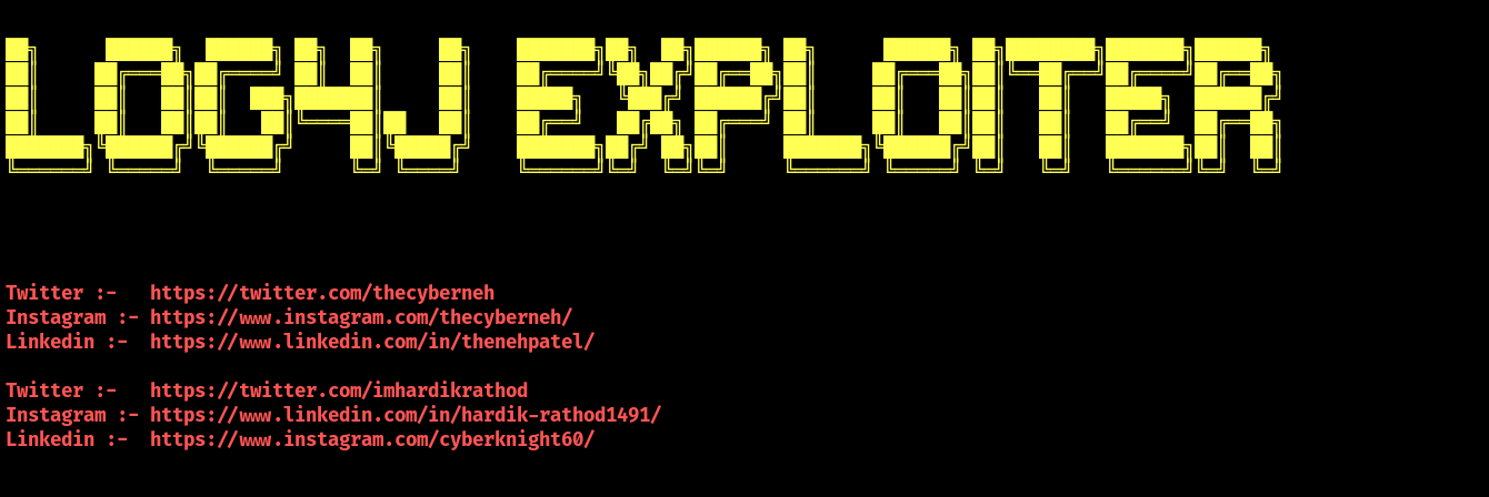 Log4j Exploiter Log4j RCE Scanner Image