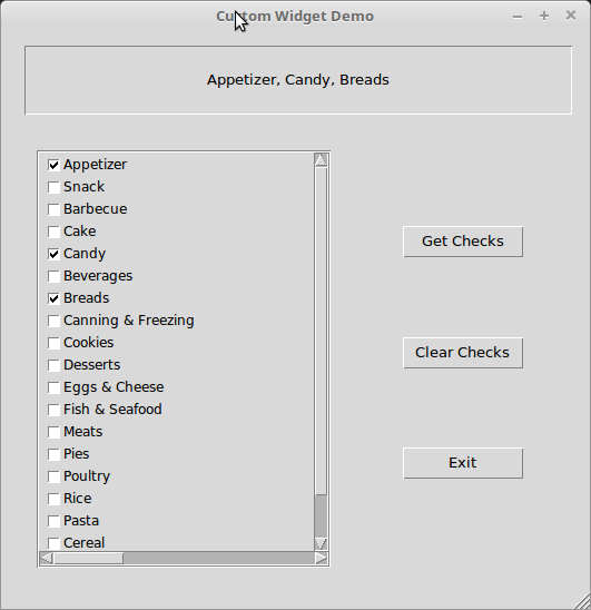 ScrolledCheckbuttonListBox in a Page Project