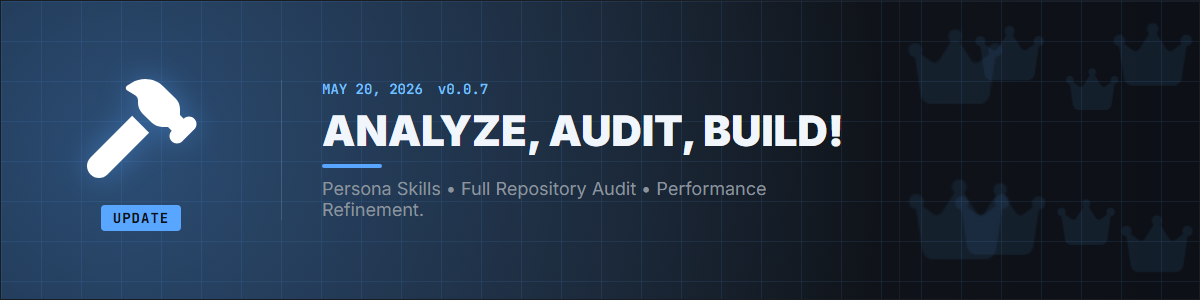 The Analyze, Audit, Build! Update - v0.0.7