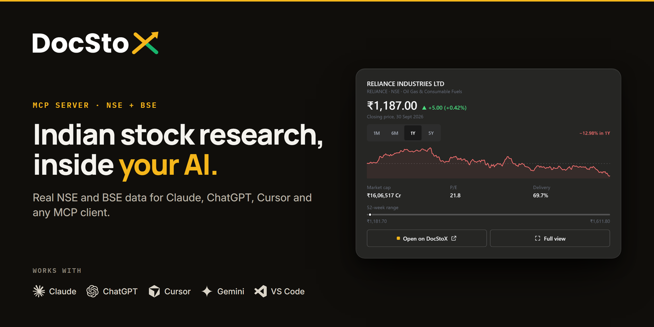 DocStoX: Indian stock research inside your AI