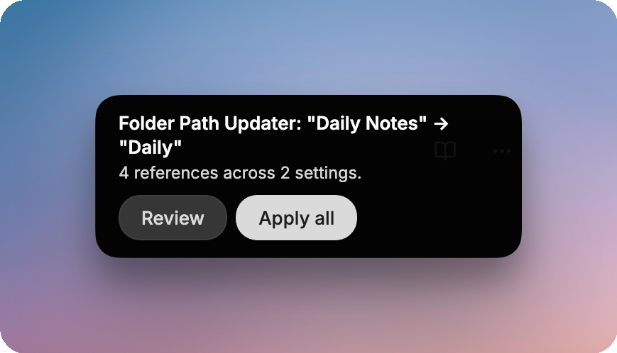 Folder Path Updater - Obsidian Plugin