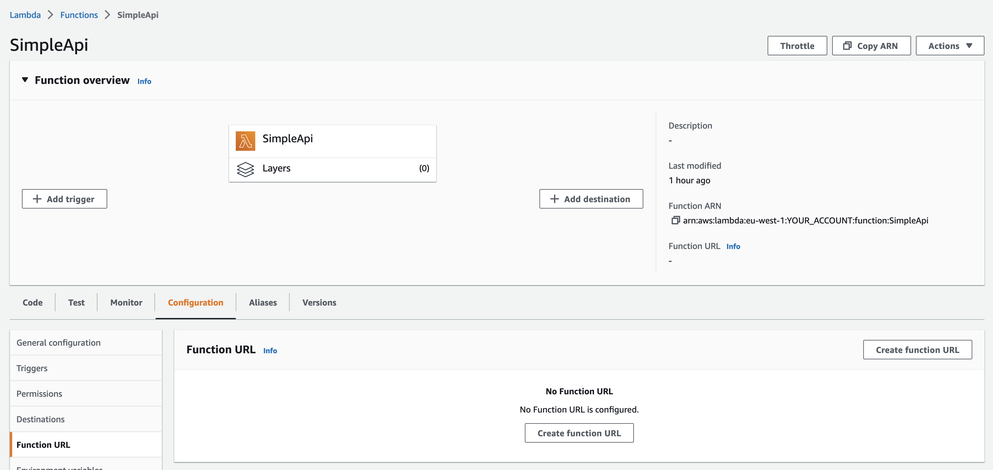 Lambda Function Configuration