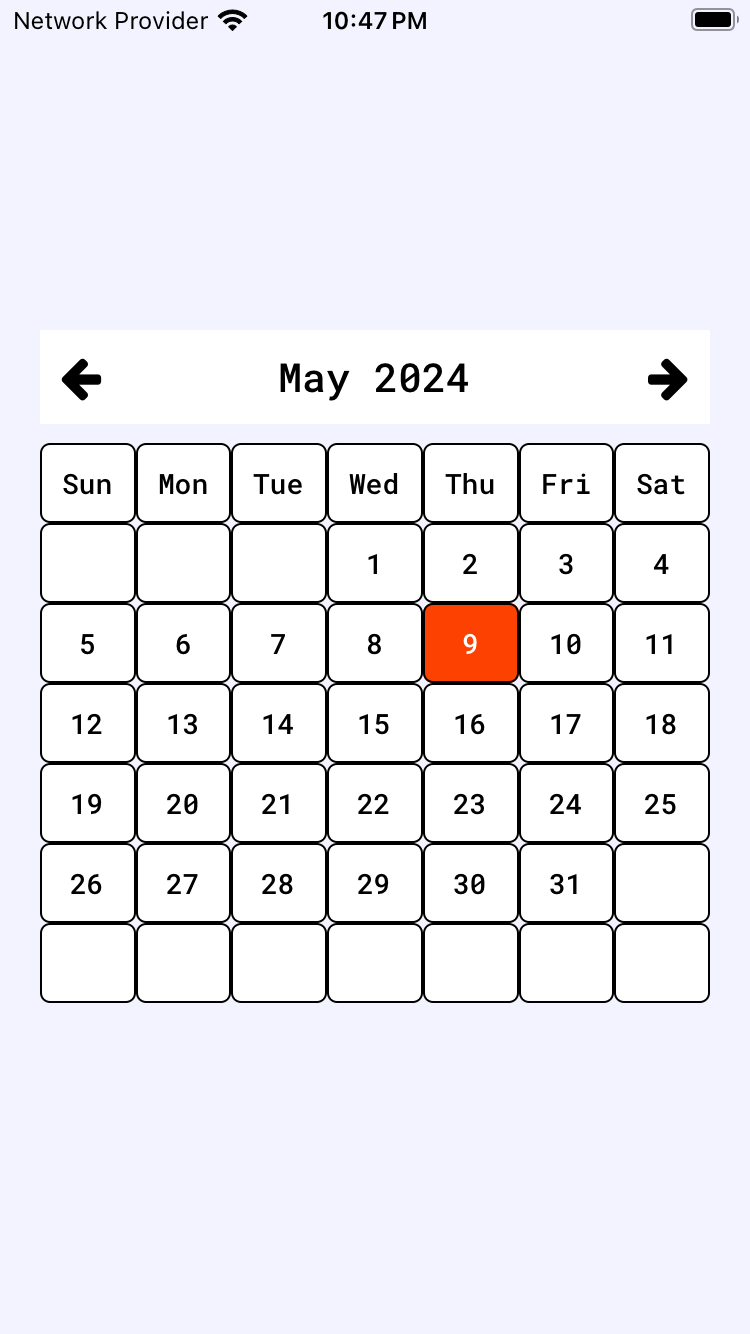 Default Custom Calendar 1