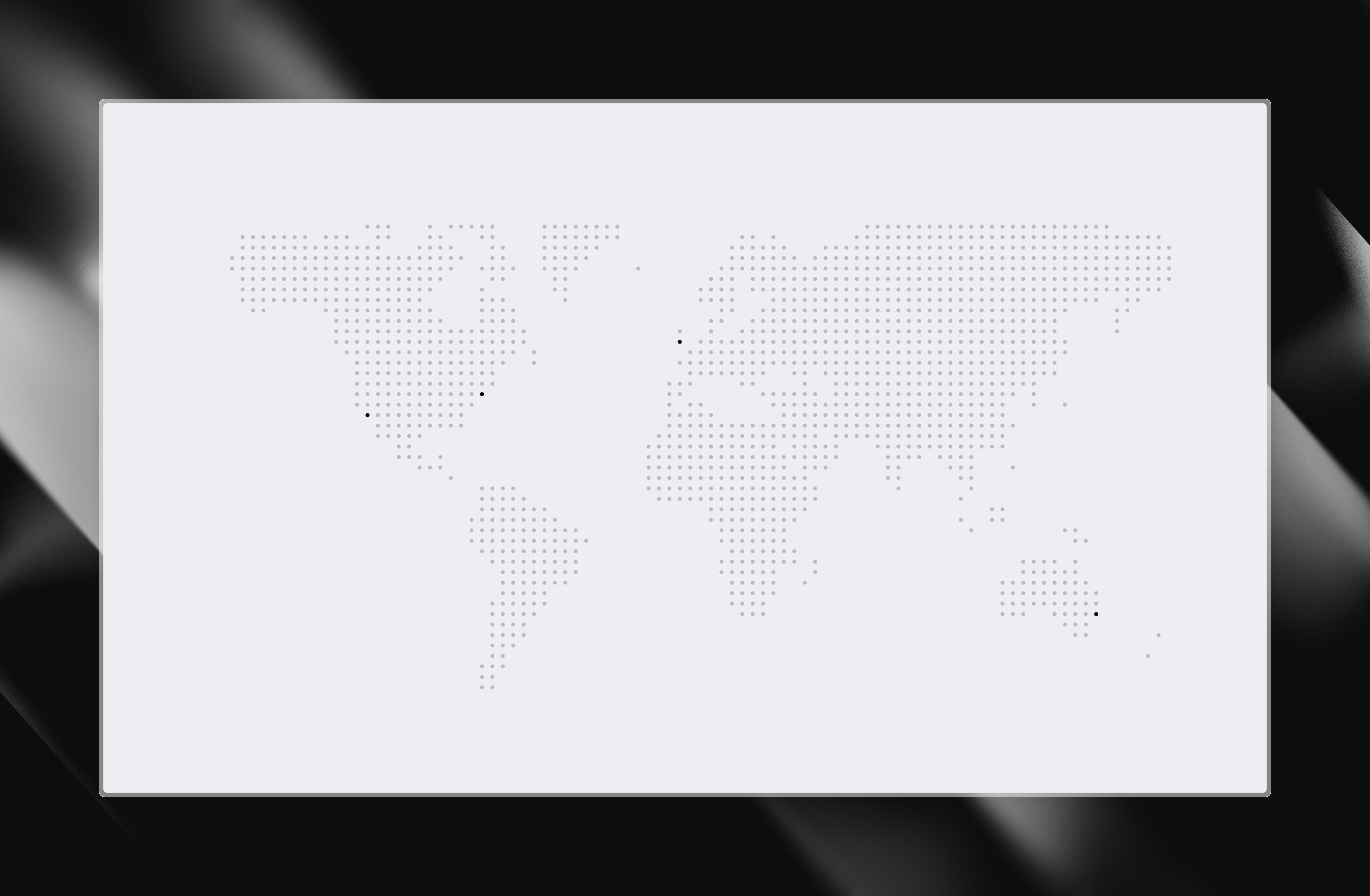 a dotted map on an abstract background