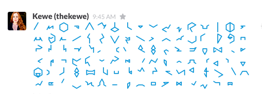 Example screenshot of Ingress Glyph emoji