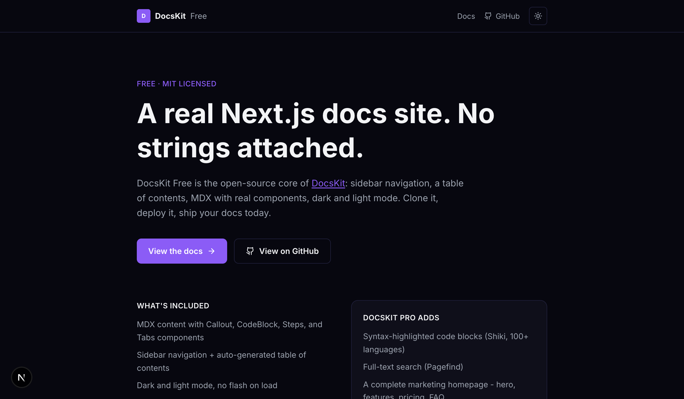 docskit-free 网站模板截图
