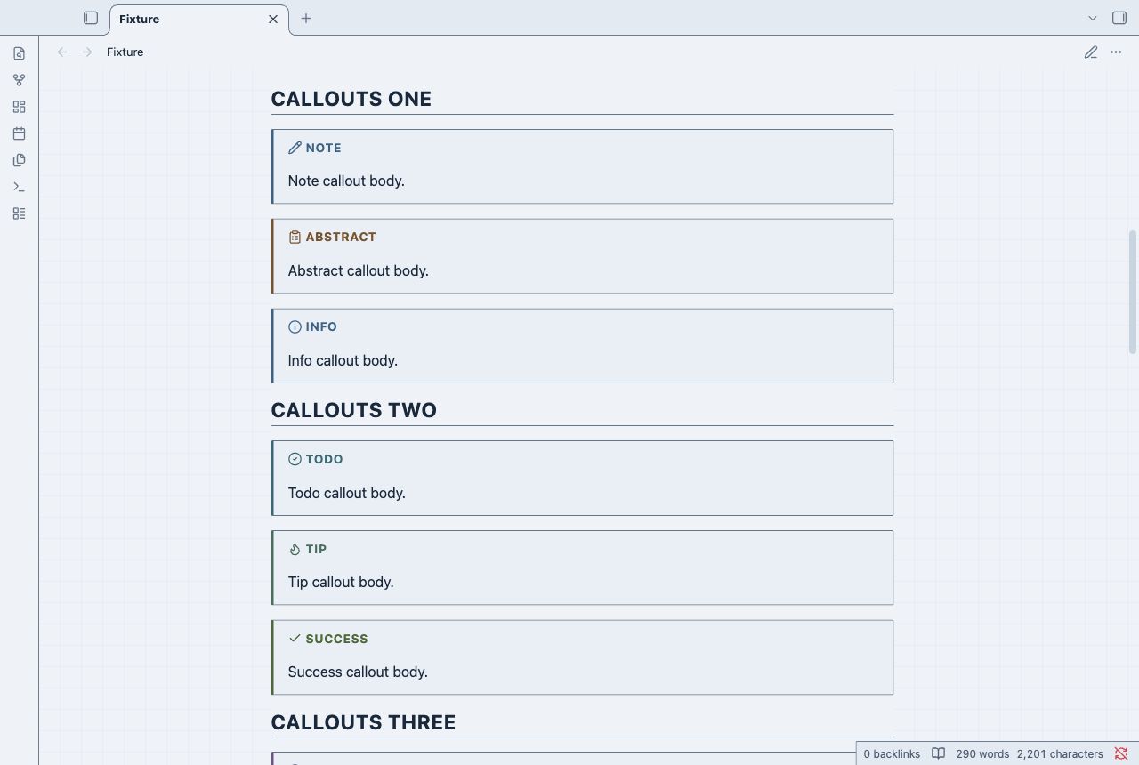Callouts and table grid