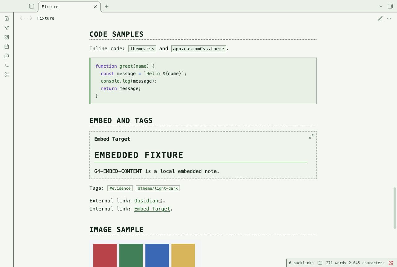 Terminal Notes - Obsidian Theme