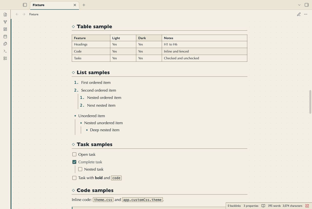 Tables, lists and tasks