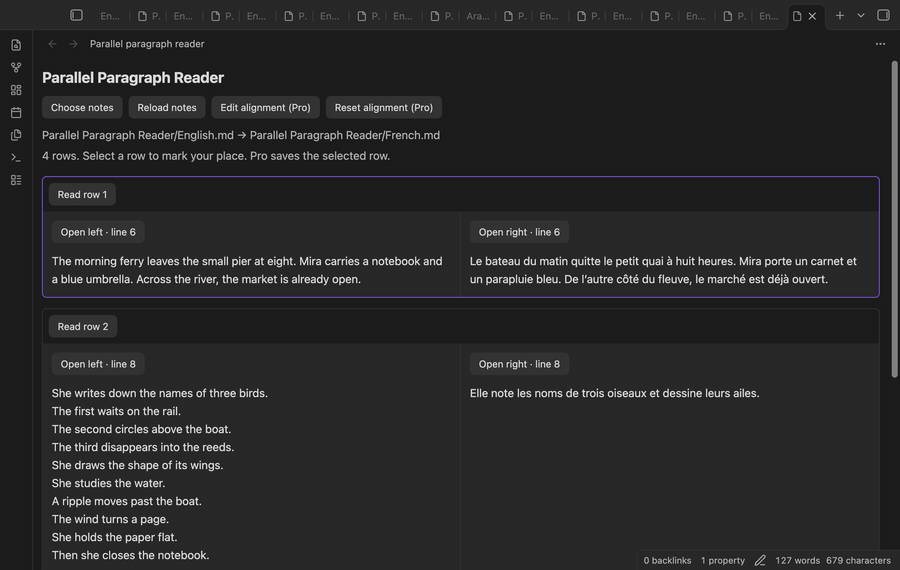 A short tour of the reading pane