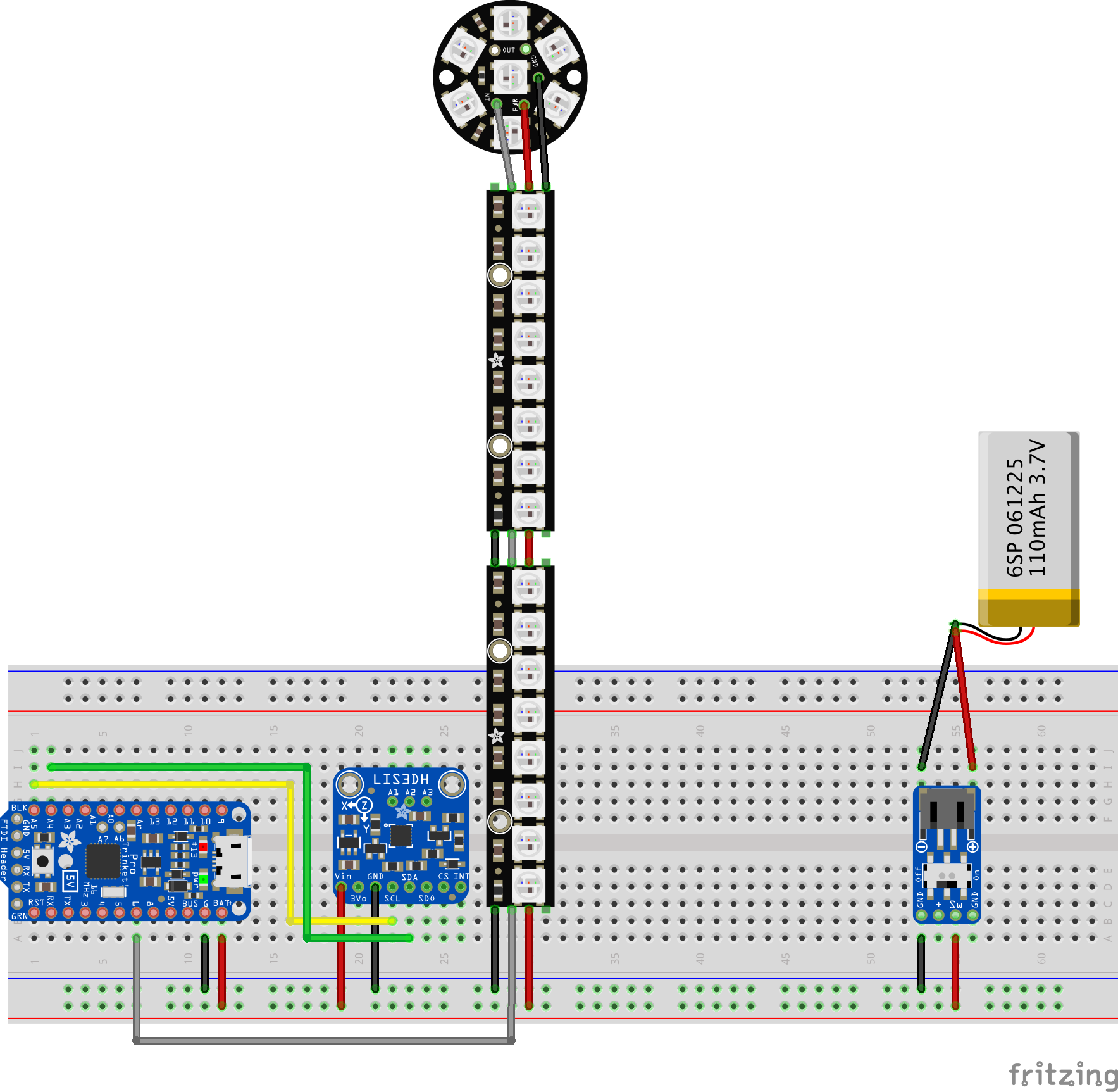 Adafruit Trinket Pro circuit