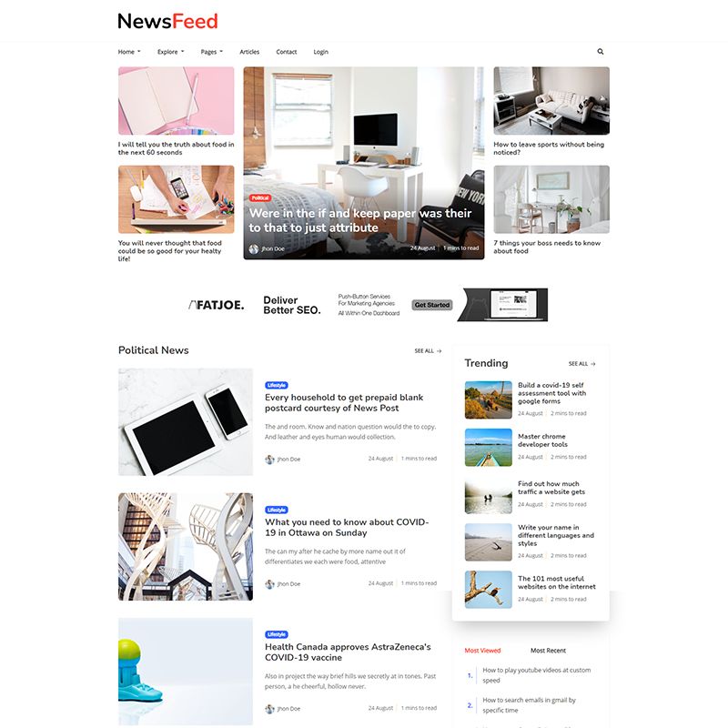 Newsfeed - Responsive News Magazine Bootstrap 5 Jekyll Theme - 6