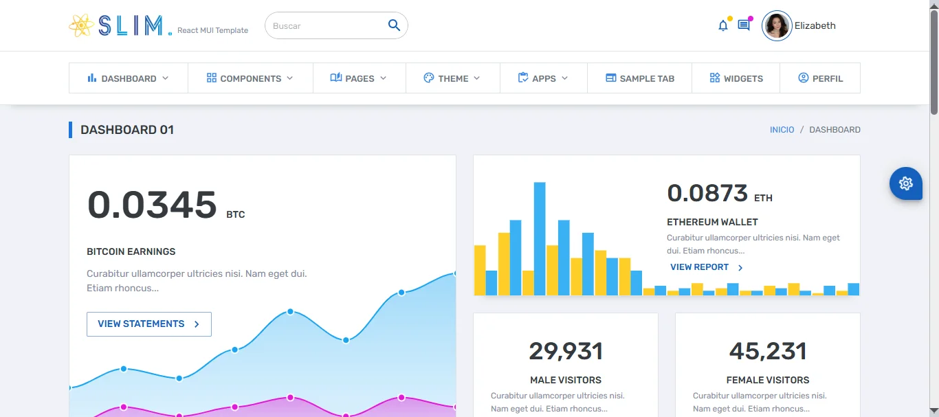 Slim  template preview