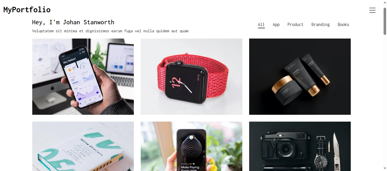 MyPortfolio template preview