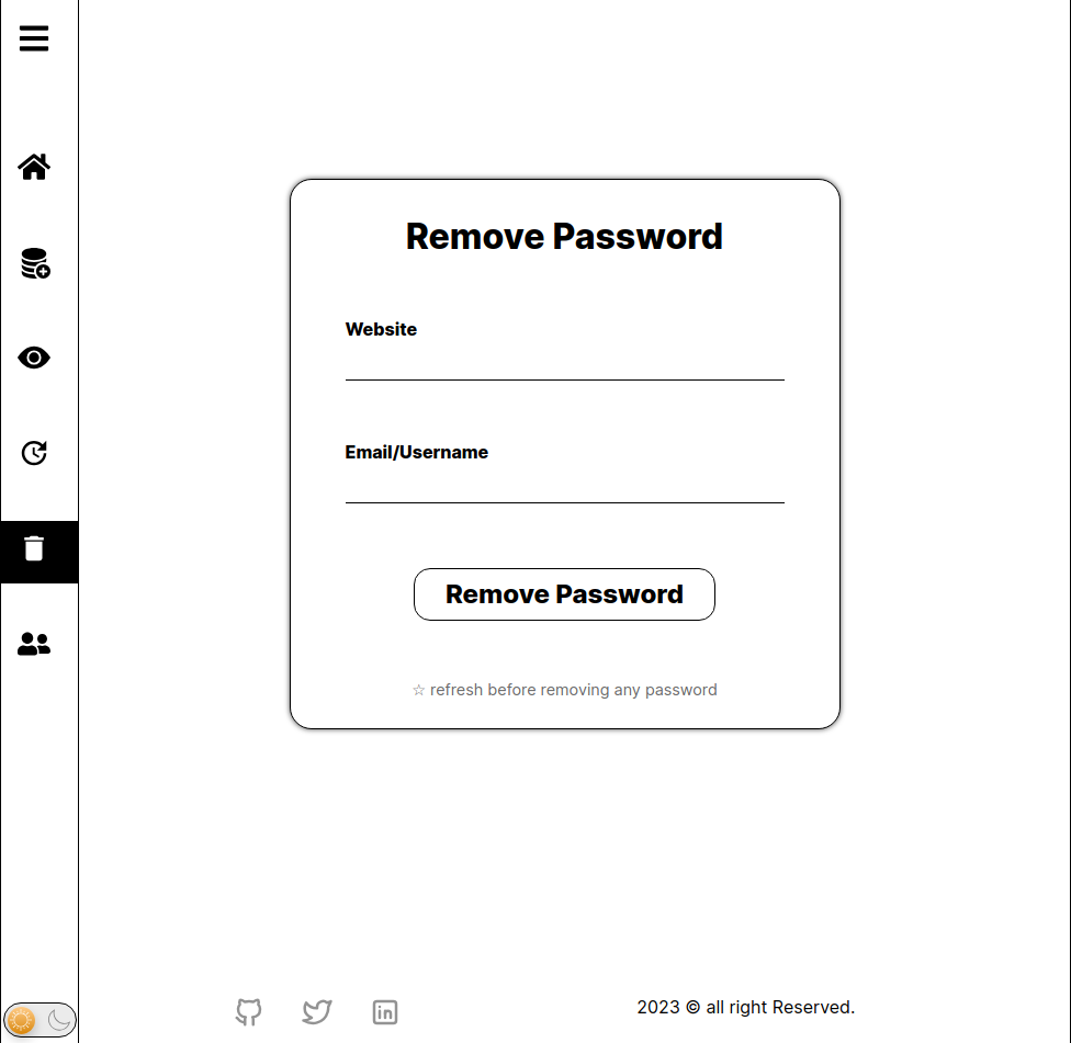 remove passwords