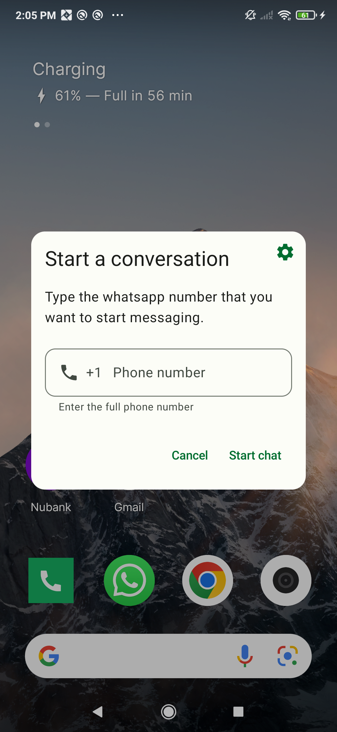 Screenshot 1 of WhatsApp No Contact — opens full size