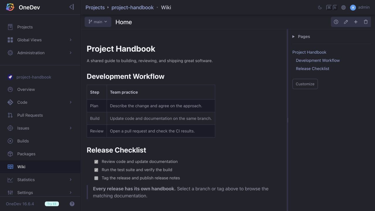 project wiki